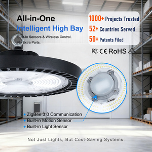 Low Profile LED High Bay Light with UFO Style for Warehouse Factory