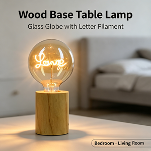Wholesale Contemporary Table Light E26 Wood Base